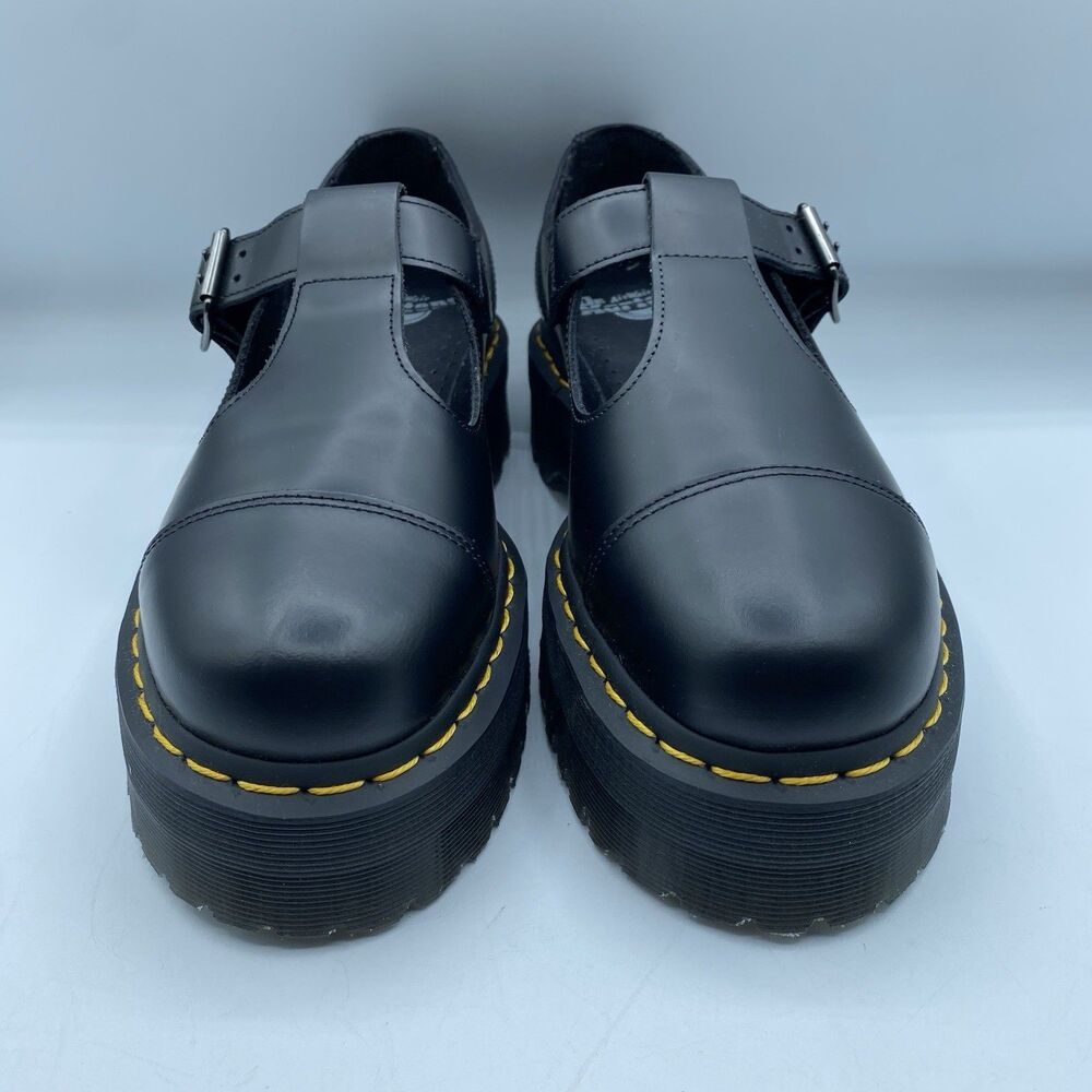 Dr Martens Bethan Platform Shoes Women 9 EU 41 Black Buckle Mary Jane Boho NWOB